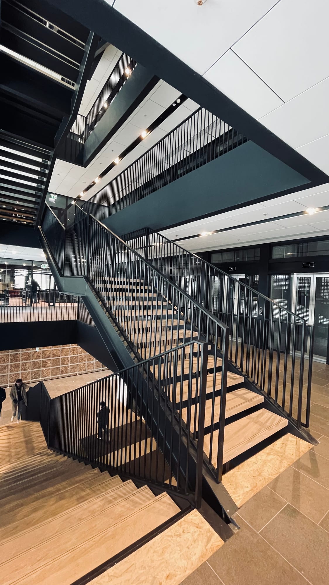 Completed steel feature staircase